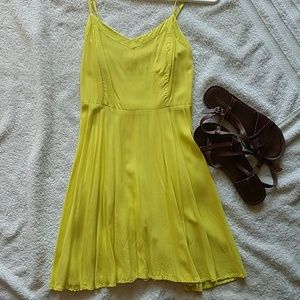 Old Navy Yellow Fit and Flare Skater Dress